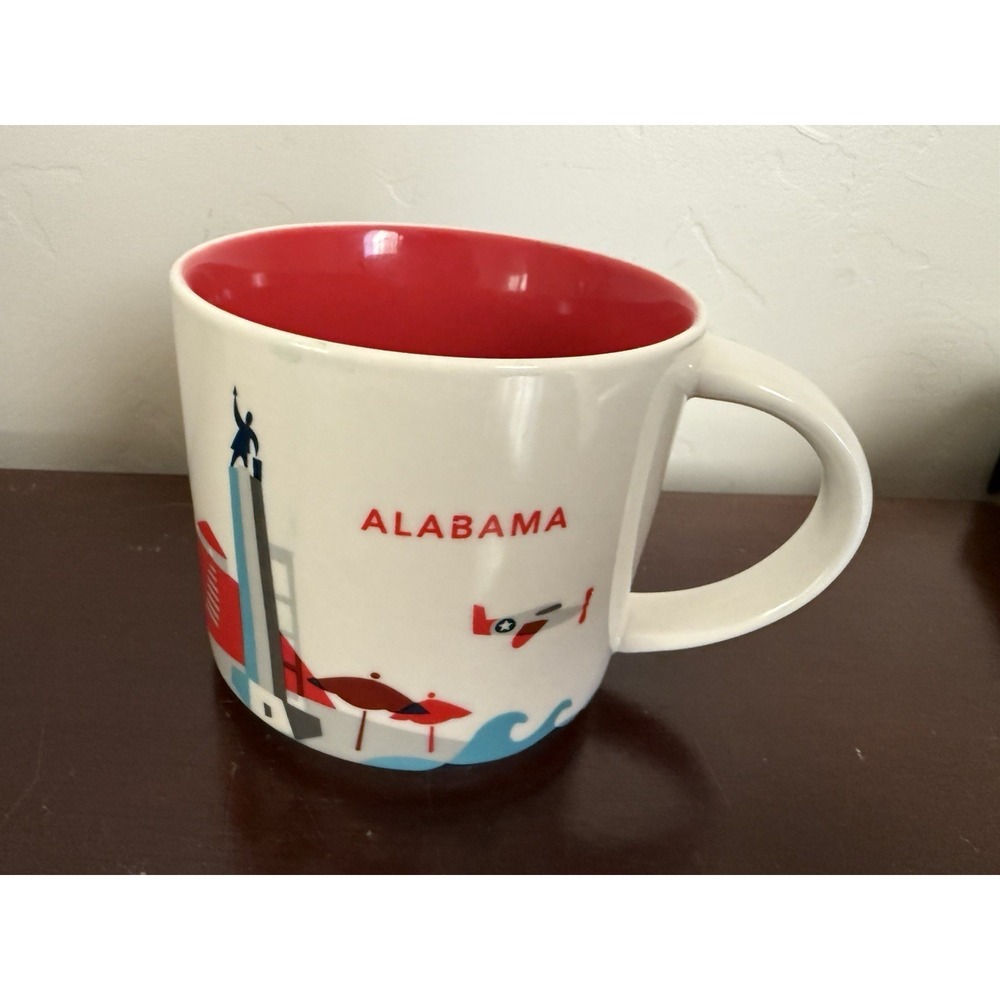 Starbucks Mug You Are Here Collection Alabama 14 oz Ceramic Coffee Cup 2016